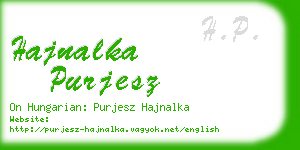 hajnalka purjesz business card